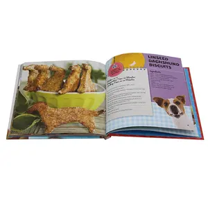 Glossy cover customized colorful printing food menu catalogue brochure in guangzhou
