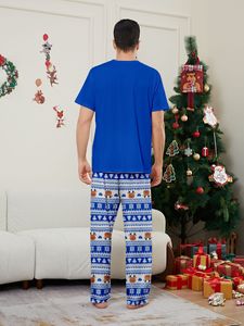 하이 퀄리티 블루 크리스마스 잠옷 여성 한 세트 크리스마스 가족 - Product Image 6
