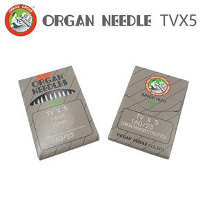 Aguja para máquina de coser Organ Needle Tvx5 160/23 para uso en pespuntes y costuras dobles. - Product Image 4