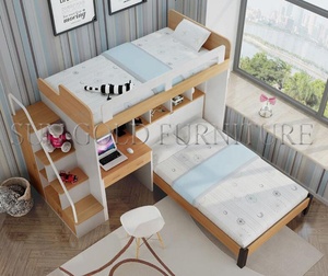 Meubles de chambre à coucher enfants adolescent composite <span class=keywords><strong>lit</strong></span> <span class=keywords><strong>superposé</strong></span> avec étagère (SZ-BFE301) - Product Image 1