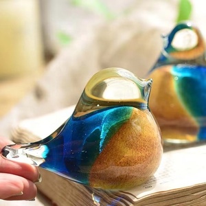 <b>Crystal</b> Bird Figurines Handmade Glass <b>Animal</b> Easter Mosaic Crafts Decorative Collectible Ornament Gift Box - Product Image 3