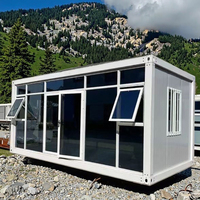Conteneur de Stockage et Habitation Préfabriqué Moderne en Panneaux Sandwich d'Acier Respirants de 20 et 40 pieds, Villa de Luxe, Hôtel, Kit de Construction Rapide, Garantie 1 An