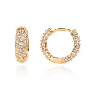 Pendientes Redondos de Plata de Ley 925 Personalizados con Moissanita VVS, Bañados en Oro Real, con Diamantes, Estilo Hip Hop, Joyería Brillante - Product Image 2