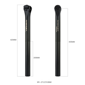 Tija de sillín Sagmit de fibra de carbono 27.2 31.6 negra con diseño Zero Setback para bicicleta de carretera y montaña - Product Image 2