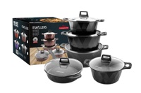 Set Peralatan Masak Granit 10Pcs Sehat, Tidak Beracun, Tahan Lama, Ukuran 20-32cm Casserole, 28cm Wajan, Bebas PFAS, Aman untuk Oven, Grosir, Pasokan Massal