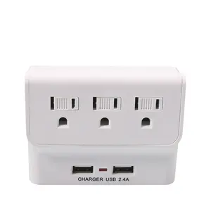 power outlet safe multi outlet plug with 2 usb ports without wire outlet cover with night light