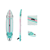 Planche de paddle gonflable Verda GREEN durable 11'6 pour le surf, en PVC, légère, avec 3 ailerons – Vente directe usine en gros