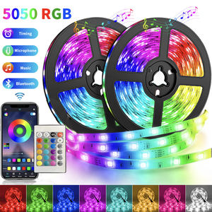 5m RGB LEDライトストリップスマートインテリアカーライトアプリ制御フレキシブル壁装飾品と結婚 - Product Image 3