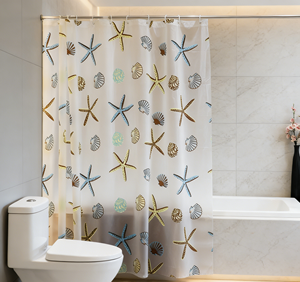 High Quality Waterproof Thick PEVA Shower <b>Curtain</b> With <b>Hooks</b> for Home Hotel Guestroom Bathroom Decoration Shower <b>Curtain</b> - Product Image 2