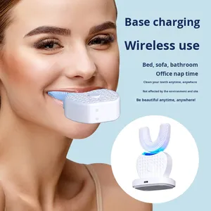 नए यू-आकार के इलेक्ट्रिक टूथब्रश वयस्क मौखिक सफाई दांतों को सफेद करने वाला उपकरण नरम ब्रिस्टल आईपी 7 जलरोधी प्रेरक चार्जिंग - Product Image 4