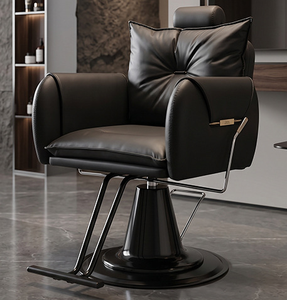 Sillón de Barbería Profesional, Elevación Hidráulica, Altura Ajustable, Cuero PU, Base Metálica Reforzada, Giratorio - Product Image 5