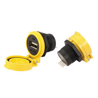 22mm Étanche USB 3.0 Montage Sur Panneau Prise Type C Femelle Passage À Travers IP67 Scellé Cloison Extérieur USB Connecteur Boîtier Châssis