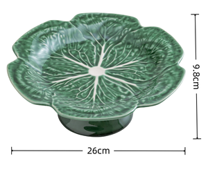 Venta directa de fábrica: platos de cerámica creativos <span class=keywords><strong>en</strong></span> forma de hoja verde elegante para servir ensaladas, aperitivos de frutas - Product Image 5