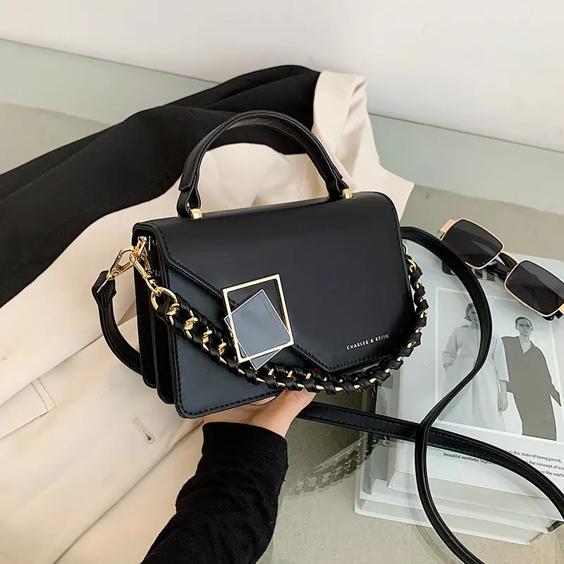 New Design Pu Leather Chain Shoulder Bag Women Fashion Crossbody Bag Handbag