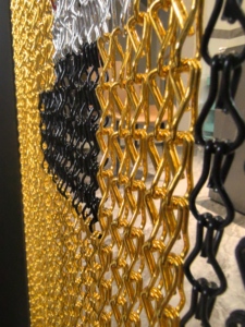 Nhôm chuỗi thư trang trí lưới nghệ thuật trang trí phong cách chuỗi Màn hình rèm cho treo-Thiết kế nhà máy đầy màu sắc - Product Image 2