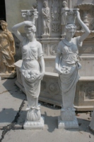Matériau de construction Pierre naturelle Marbre romain Piliers de colonne Sculpture de jardin