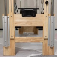 Banc de Pilates pliable en bois de chêne MJD W25 - 3-en-1, multifonctionnel, portable, durable et écologique, équipement de studio de Pilates