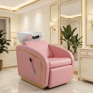Ensemble de mobilier de salon rose poudré de luxe, équipement de beauté moderne tout-en-un pour MedSpa, salon de coiffure, onglerie, fauteuil de pédicure, beauté - Product Image 5