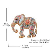 Lot de broches personnalisées en gros XR, éléphant en strass, plaqué or, cristal, luxe, pour femme, ensemble de broches de mode, cadeau, épingle de revers en émail