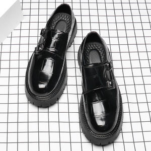 รองเท้าหนังผู้ชายแบบสวมลำลอง  รองเท้าหนังหัวเข็มขัดแฟชั่น - Product Image 5