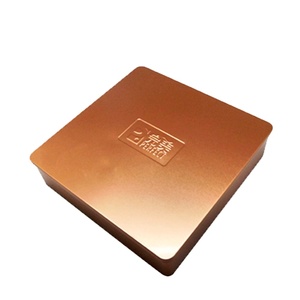 Custom square metal tin box packaging box for food and gift