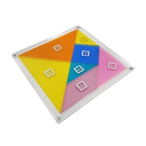Rompecabezas De Tangram Juego <span class=keywords><strong>Puzzle</strong></span> Board da viaggio in sette <span class=keywords><strong>pezzi</strong></span> con taglio Laser divertente Set di giocattoli <span class=keywords><strong>Puzzle</strong></span> in acrilico Tangram - Product Image 1