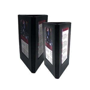 Support de menu numérique LED lumineux en similicuir noir pour table, avec 3 vues lumineuses, pour vente en gros - Product Image 2