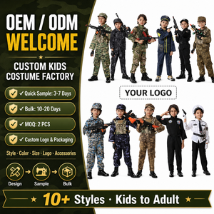 Costume de forces spéciales pour enfants, tenue camouflage d'Halloween, gilet tactique, casque, garçons de 3 à 12 ans, jeu de rôle - Product Image 1