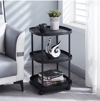 Bangke Simple Moderne Petit Organisateur Chariot De Rangement Étagère De Chevet Facile avec Double Couches Debout Type Chariot Mobile