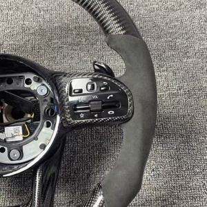 Volant en fibre de carbone personnalisé W204 pour Mercedes Benz AMG W204 W205 W211 W203 W212 W176 W213 Cla W210 W124 W177 W221 - Product Image 3