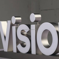 Lettres lumineuses 3D LED à éclairage frontal pour enseignes de magasins, enseignes de chaînes de magasins, enseignes de marque, éclairage personnalisé de devanture de magasin