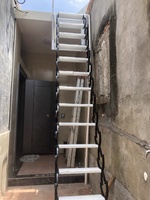 Escalera exterior plegable para colgar en la pared, de emergencia exterior escalerilla, prefabricada