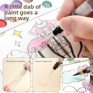 <span class=keywords><strong>Livre</strong></span> de coloriage à l'eau pour enfants avec pigments, art graffiti, <span class=keywords><strong>dessin</strong></span> animé, éducation précoce, puzzle, <span class=keywords><strong>dessin</strong></span> solide, vente en gros - Product Image 3