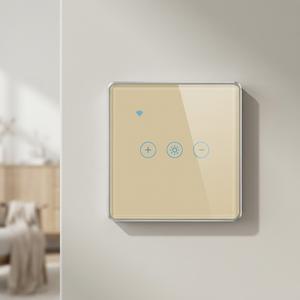 Interruptor Táctil de Pared WiFi Tuya Sin Neutro, Compatible con <span class=keywords><strong>Alexa</strong></span> y <span class=keywords><strong>Google</strong></span> Home, 1/2/3 Botones, Enchufes Inteligentes WiFi Resistentes a Manipulaciones para UE y Reino Unido - Product Image 2