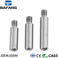 Vis sans tête à pas de vis axial en acier inoxydable 304, finition brillante, à fente, filetage externe, diamètre de la tête 2-4 mm