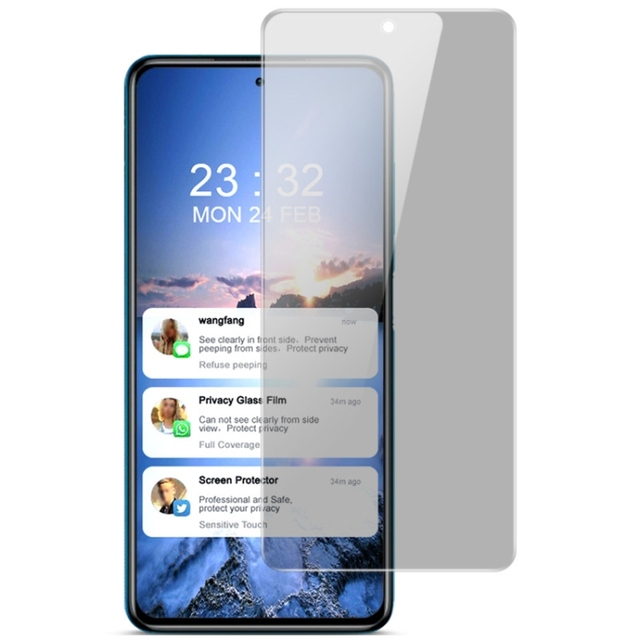 Phone Screen Protector for Xiaomi POCO X3 NFC / POCO X3 Pro / POCO X3 IMAK HD Anti-spy Tempered Glass Protective Film for Xiaomi