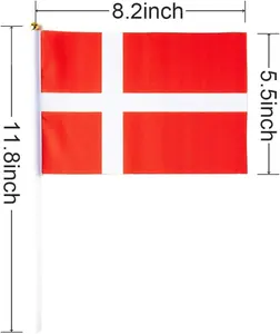 Bandiera americana personalizzata Heyuan USA bandiera americana bandiera bandiera bandiera bandiera stile mini UK bandiere promozionali striscioni con asta della bandiera