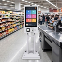 Caisse enregistreuse de restauration à écran tactile en libre-service, distributeurs automatiques tout-en-un, résolution de reconnaissance faciale pour un service sans personnel