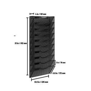 Wall <b>File</b> Organizer 10 Tier Hanging <b>File</b> Folder Organizer Vertical Mesh Metal Door/Wall Mount Hanging <b>File</b> Holder - Product Image 4
