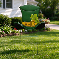 Décorations de jardin en métal anti-décoloration pour la fête de la Saint-Patrick, pour véranda et jardin, affichage saisonnier