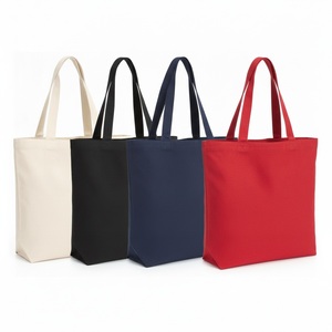 Bolsa de lona tipo tote con base cuadrada, fuelle de aproximadamente 12 cm, 12 oz, parte superior abierta, asas de tela, logotipo personalizado serigrafiado, para conferencias, venta al por mayor - Product Image 4