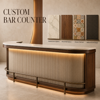 Comptoir de bar commercial sur mesure pour restaurant, café, pub, hôtel – Plusieurs matériaux, styles et tailles – Projet de mobilier clé en main