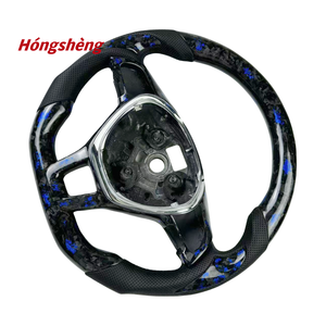 Per <span class=keywords><strong>Volkswagen</strong></span> volante <span class=keywords><strong>CC</strong></span> Magotan Golf 6 7 lamando Passat GTI Tiguan Custom blu volante forgiato in fibra di carbonio - Product Image 3