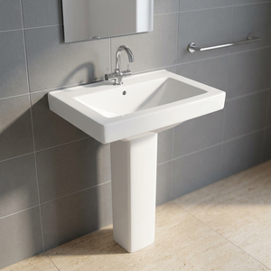 Latest Art Modern Antique Ceramic <b>Wall</b> Hung Wash Basin Half Pedestal Semi Washbasins Set Bathroom - Product Image 4