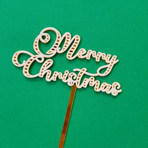 Feliz <span class=keywords><strong>Navidad</strong></span> estrella bastón doble capa DIY acrílico pastel placa decoración <span class=keywords><strong>de</strong></span> <span class=keywords><strong>Navidad</strong></span> para decoraciones <span class=keywords><strong>de</strong></span> fiesta - Product Image 2