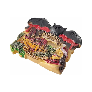 Weivista resin Romania <span class=keywords><strong>Dracula</strong></span> tủ lạnh nam châm 3D cám lâu đài transylvania quà lưu niệm handmade vẽ tay điêu khắc - Product Image 2