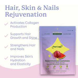 Sapore di anguria capelli pelle unghie gommose con Tremella fungo collagene marino peptidi cheratina biotina - Product Image 5