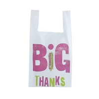 Sacs en T-shirt personnalisés avec logo, écologiques, en PEHD, imprimés sérigraphiés, avec poignées, compostables, pour courses, sacs de remerciement, emballage alimentaire