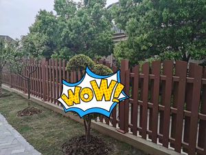 Короткий деревянный штакетник забор композитный деревянный забор - Product Image 4