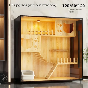 Offre Spéciale mode <span class=keywords><strong>animal</strong></span> moderne chat Villa Condo bois durable grande cage d'exposition pour salon - Product Image 2